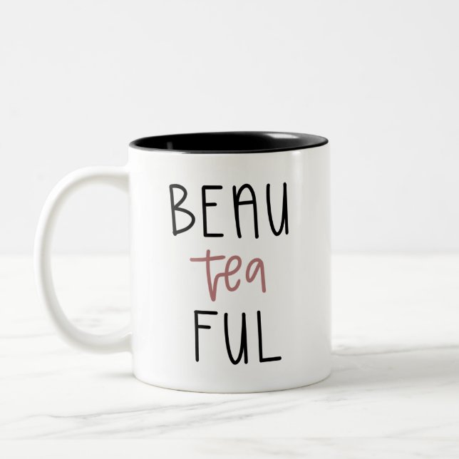 2 Couleurs Tasse de ful de thé de beau belle (Gauche)