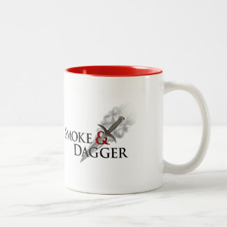 2 Couleurs Tasse de fumée et de poignard, blanche avec le