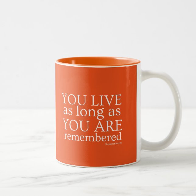 2 Couleurs Tasse de généalogie (Orange) (Droit)