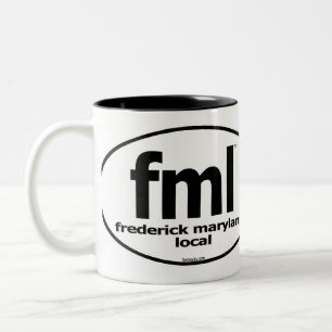 2 Couleurs Tasse de gens du pays de FML Frederick le Maryland