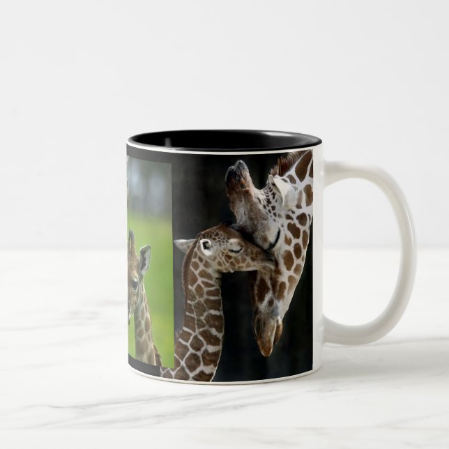 2 Couleurs Tasse de girafes mère + Enfant (Droit)