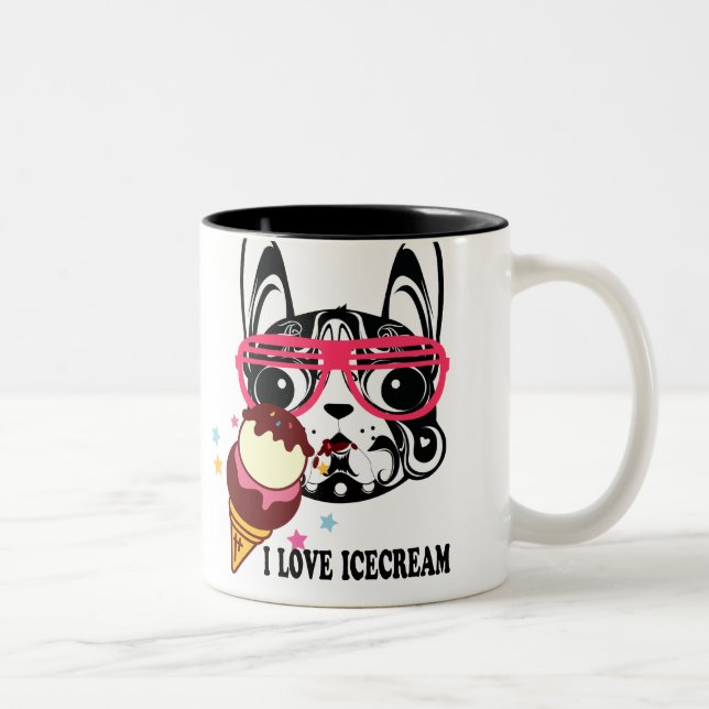 2 Couleurs tasse de glace de sunglass de chien de chienchien (Droit)