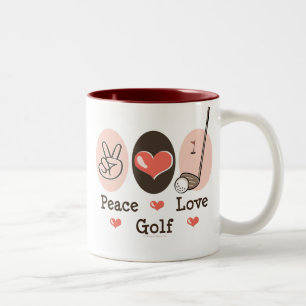 2 Couleurs Tasse de golf d'amour de paix