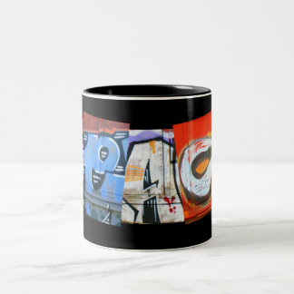 2 Couleurs Tasse de graffiti de PAIX