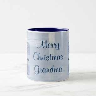 2 Couleurs Tasse de grand-maman de Joyeux Noël