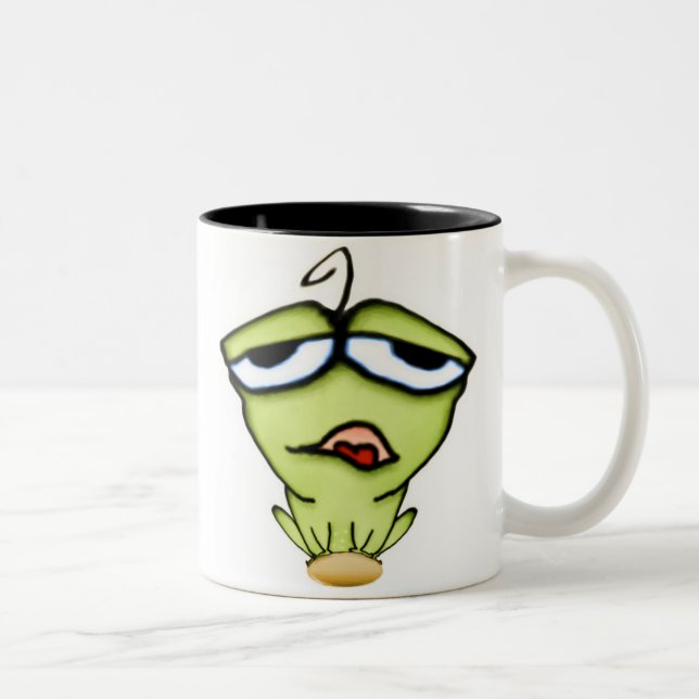 2 Couleurs Tasse de grenouille de bande dessinée (Droit)