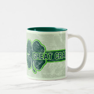 2 Couleurs Tasse de grunge de shamrock de grand Craic du ` de