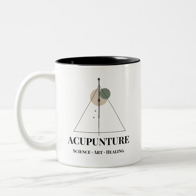 2 Couleurs Tasse de guérison d'art de science d'acupuncture m (Gauche)