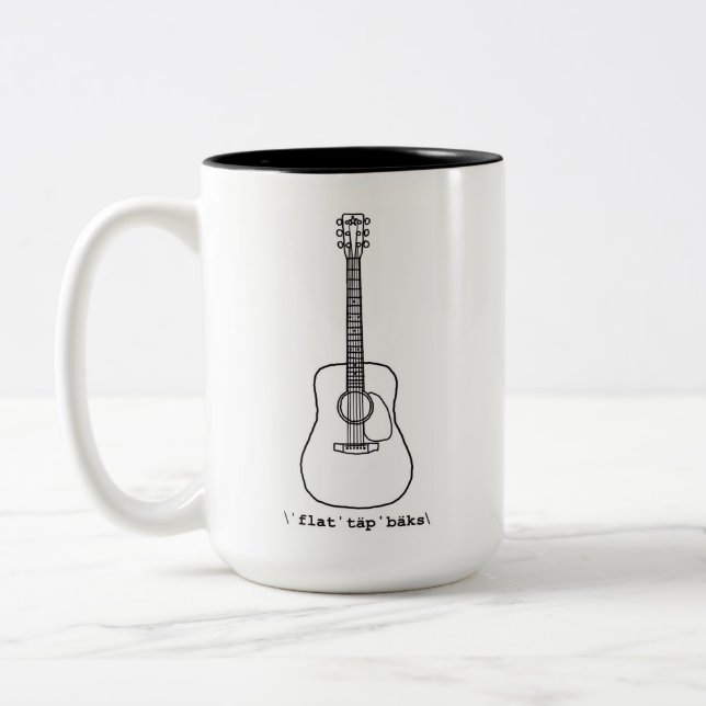 2 Couleurs Tasse de guitare de boîte de surface plane (Gauche)