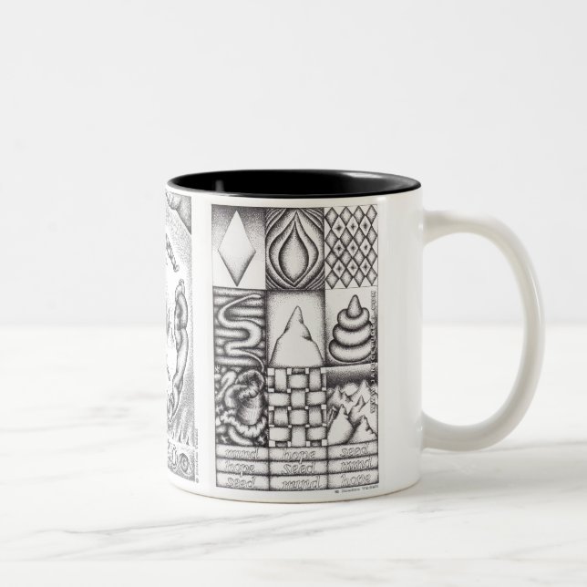 2 Couleurs Tasse de Janice Yudell Snake3 (Droit)