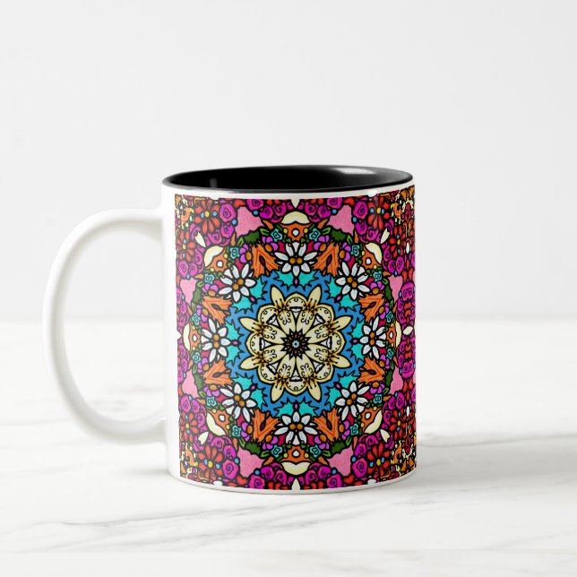 2 Couleurs Tasse de jardin groovy Flower Power (Gauche)