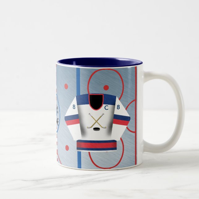 2 Couleurs Tasse de Jersey d'équipe de hockey de glace (Droit)