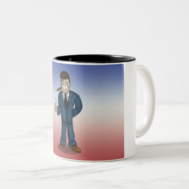2 Couleurs Tasse de JFK (Devant droit)