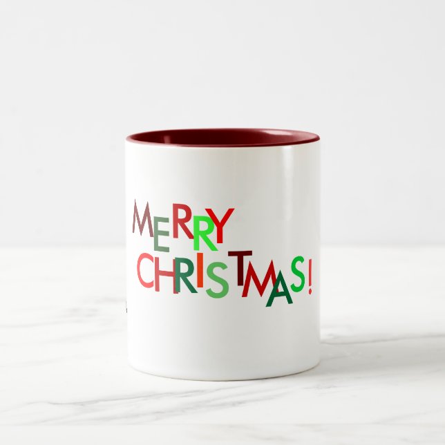 2 Couleurs Tasse de Joyeux Noël (Centre)