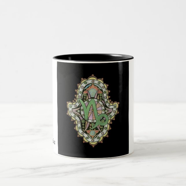 2 Couleurs Tasse de Khamsa de Capricorne (Centre)
