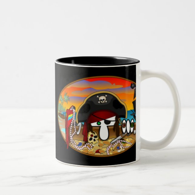 2 Couleurs Tasse de Kilroy de pirate (Droit)