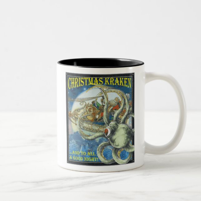 2 Couleurs Tasse de Kraken de Noël (Droit)