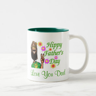 2 Couleurs Tasse de la Fête des Pères Hippy