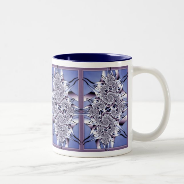 2 Couleurs Tasse de la fractale 200706061903d (Droit)