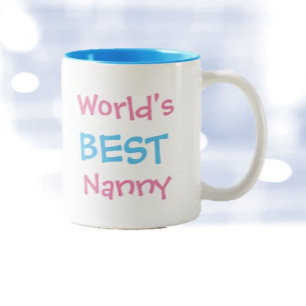 2 Couleurs Tasse de la MEILLEURE Nounou du monde