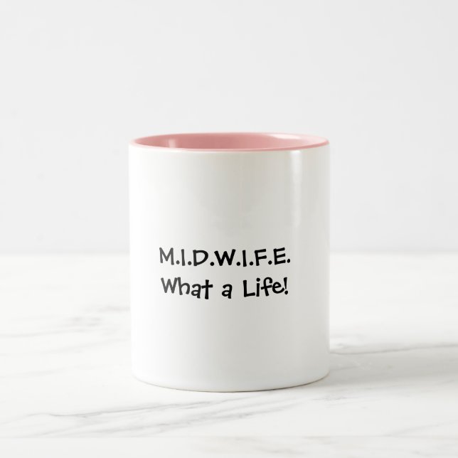 2 Couleurs Tasse de la vie de sage-femme (Centre)