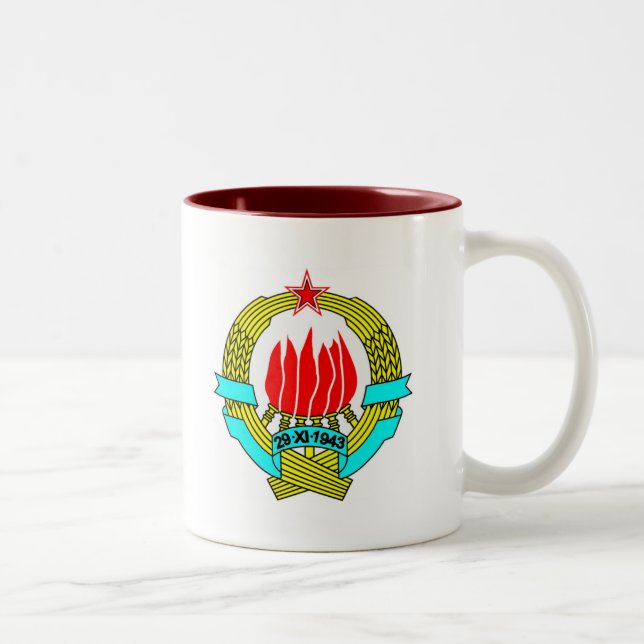 2 Couleurs Tasse de la Yougoslavie (Droit)