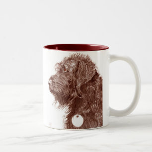 2 Couleurs Tasse de Labradoodle de chocolat