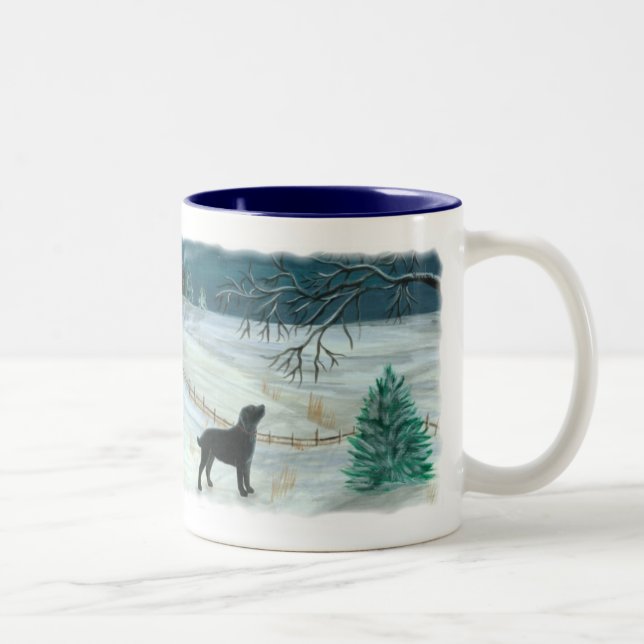 2 Couleurs Tasse de Labrador d'hiver (Droit)