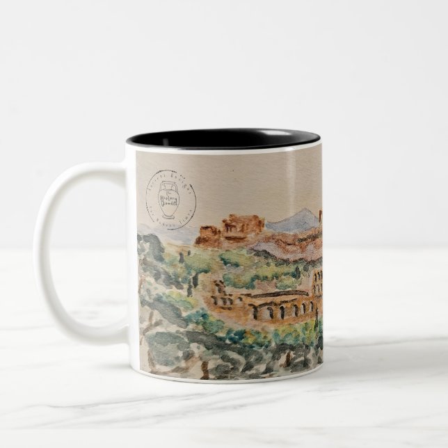 2 Couleurs Tasse de l'Acropole d'Athènes (Gauche)