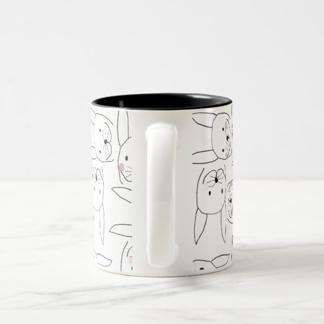 2 Couleurs Tasse de lapin (Poignée)