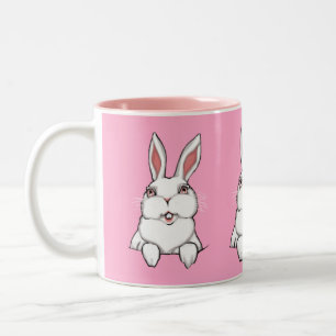 2 Couleurs Tasse de lapin de rose de tasse de café de tasse