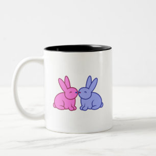 2 Couleurs Tasse "de lapins reconnaissants" de bouddhisme de