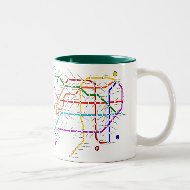 2 Couleurs Tasse de l'Argentine de buenos de métro (Droit)