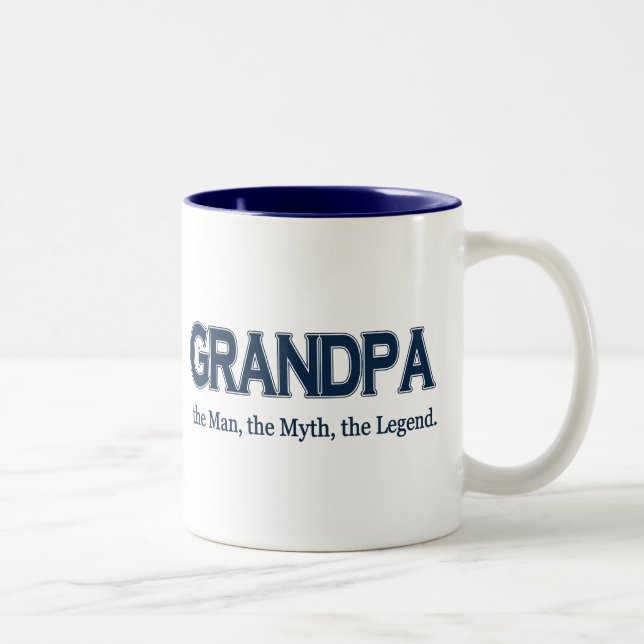 2 Couleurs Tasse de légende de mythe d'homme de grand-papa (Droit)