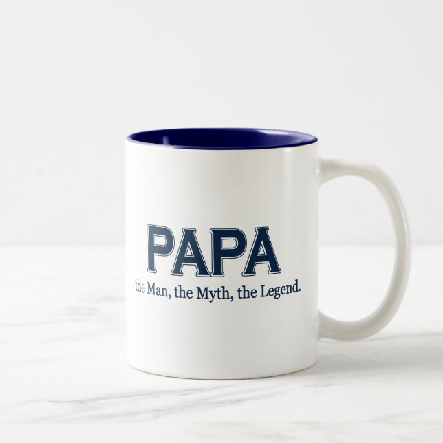 2 Couleurs Tasse de légende de mythe d'homme de papa (Droit)