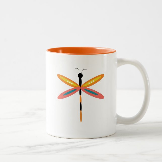2 Couleurs Tasse de libellule (Droit)
