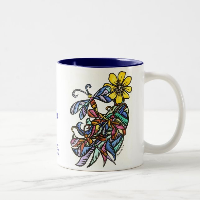 2 Couleurs Tasse de libellules (Droit)