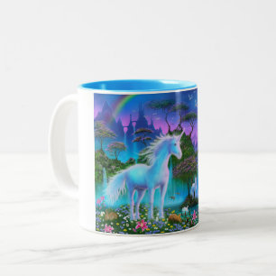 2 Couleurs Tasse de licorne (poignée blanche)