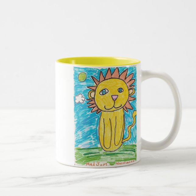 2 Couleurs Tasse de lion (Droit)