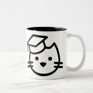 2 Couleurs Tasse de logo d'académie de chaton