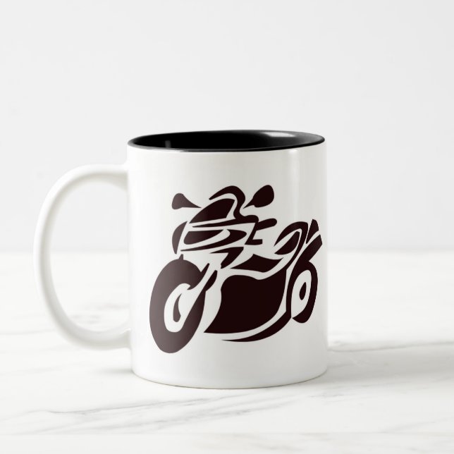 2 Couleurs Tasse de logo de motocyclette (Gauche)
