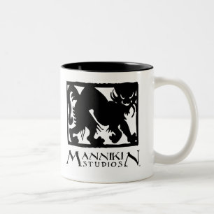 2 Couleurs Tasse de logo de studios de nain