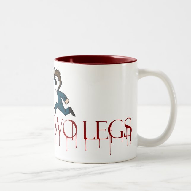 2 Couleurs tasse de logo d'evilontwolegs.com (Droit)