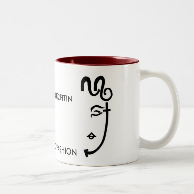 2 COULEURS TASSE DE LOGO DU SLOGAN 1&2 (Droit)