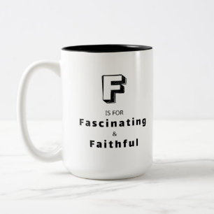 2 Couleurs Tasse de louange de luxe personnalisée F - Fascina