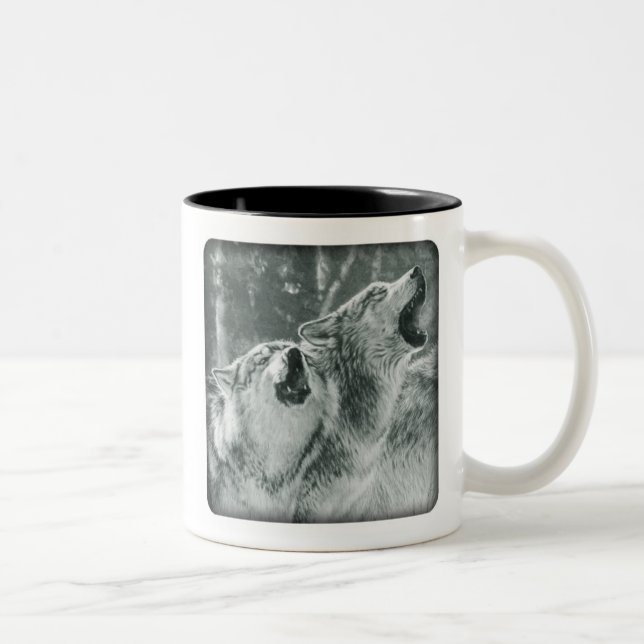 2 Couleurs Tasse de loup d'hurlement (Droit)
