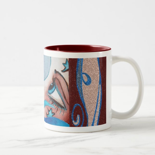 2 Couleurs Tasse de lune et de mer (Droit)