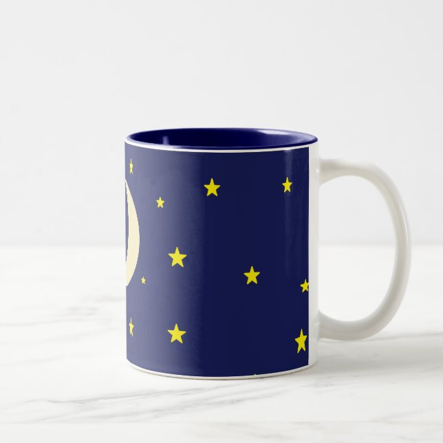 2 Couleurs Tasse de lune et d'étoiles (Droit)
