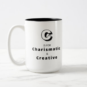 2 Couleurs Tasse de luxe personnalisée C - Éloge Créatif