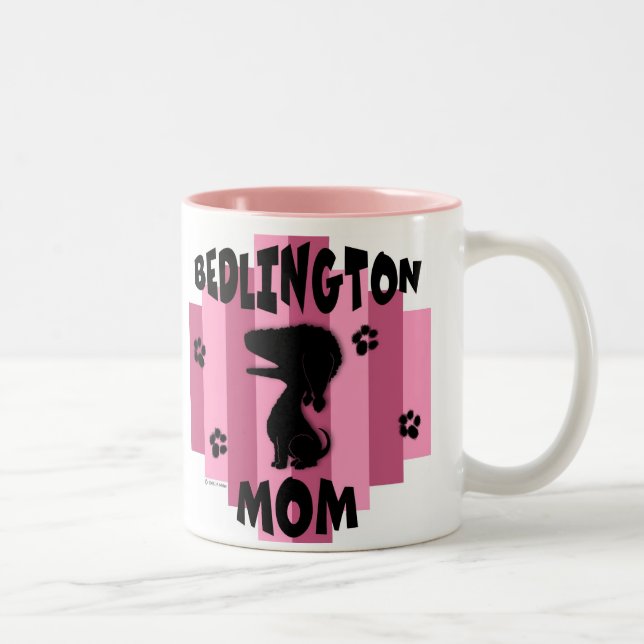 2 Couleurs Tasse de maman de Bedlington (Droit)